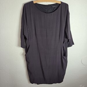 Tattum Size 44 Sweatshirt Dress Womens  Navy Blue Dolman Sleeve Pockets